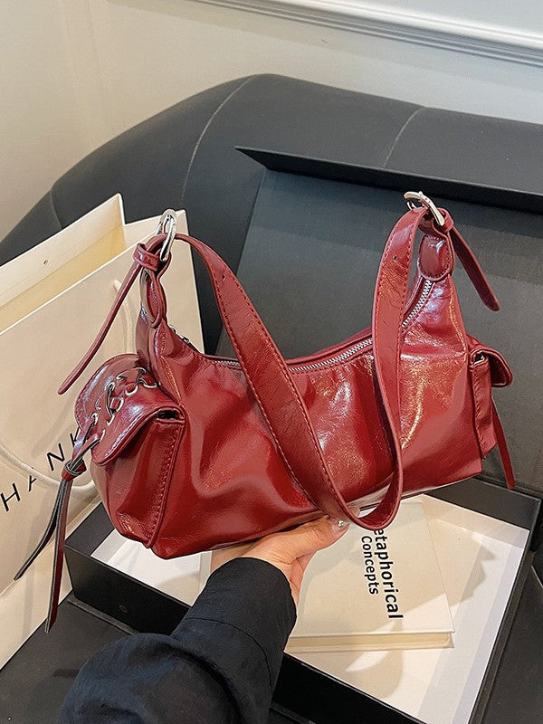 Women's Design Underarm Fashion Double Pocket Large Women's Shoulder Bag