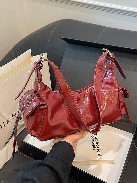 Women's Design Underarm Fashion Double Pocket Large Women's Shoulder Bag