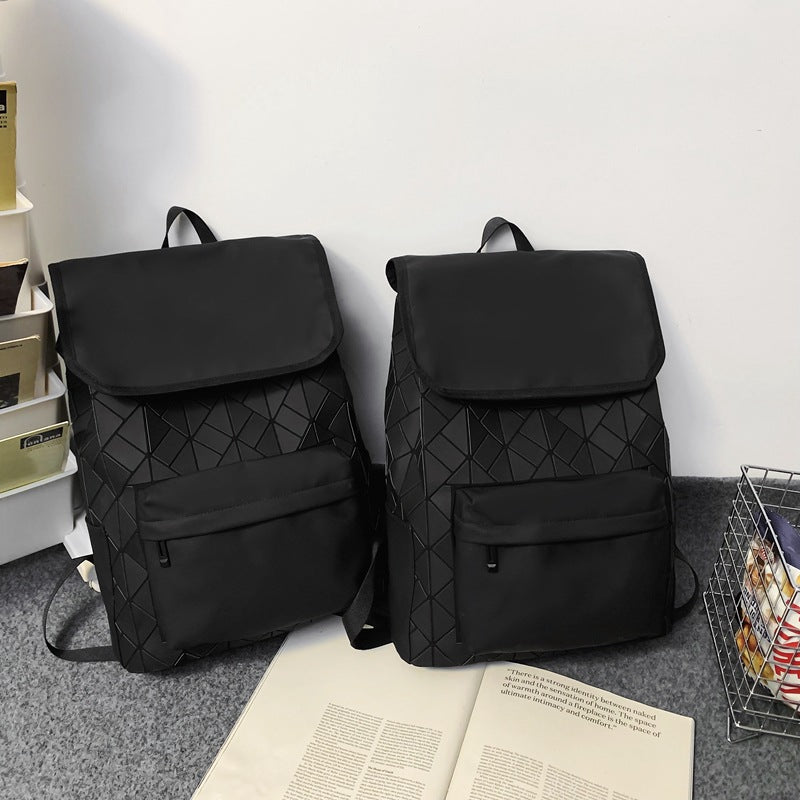 Men's Plaid Large Capacity Commuter Computer Early High College Student Schoolbag