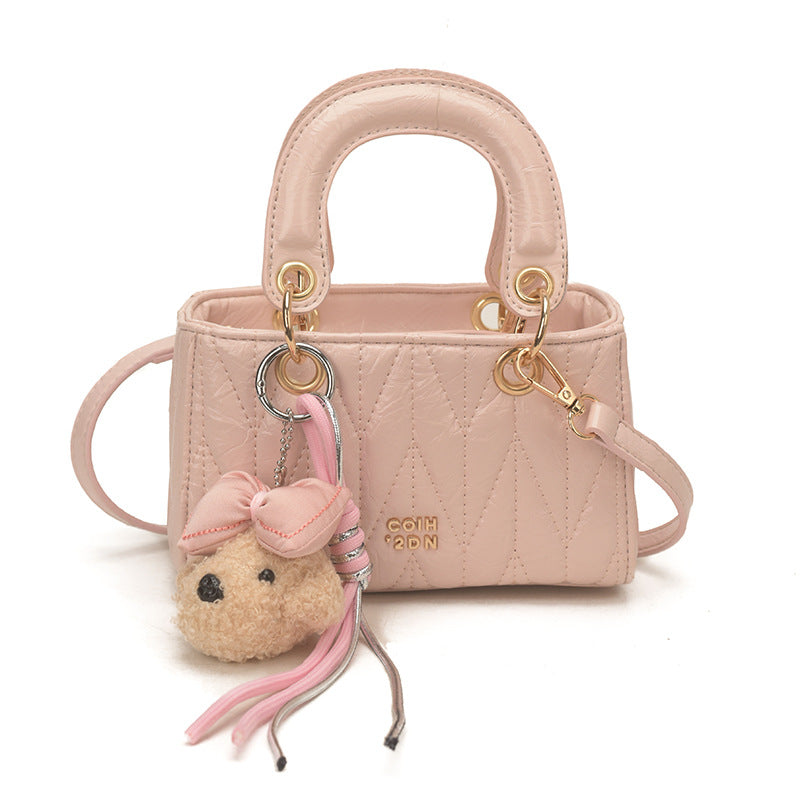 High-grade Diamond Embroidery Thread Silk Scarf Classic Style Cross Body Small Square Bag