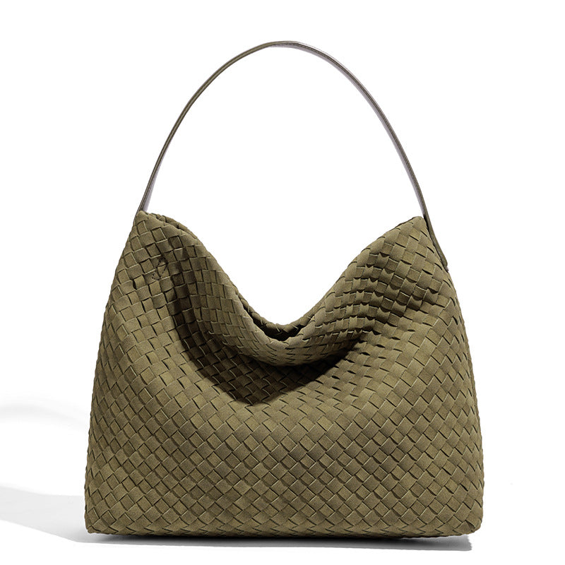 New Frosted Hand-woven Fashionable Large Capacity Handbags