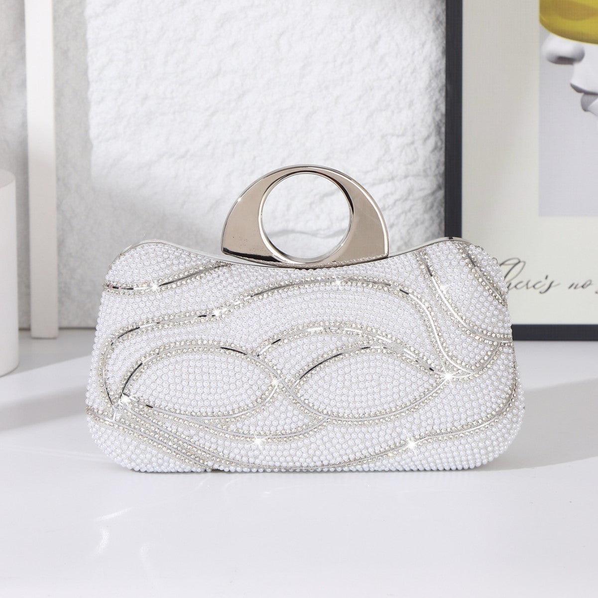 Women's Pearl Vintage Luxury Clutch Banquet Dress Bags