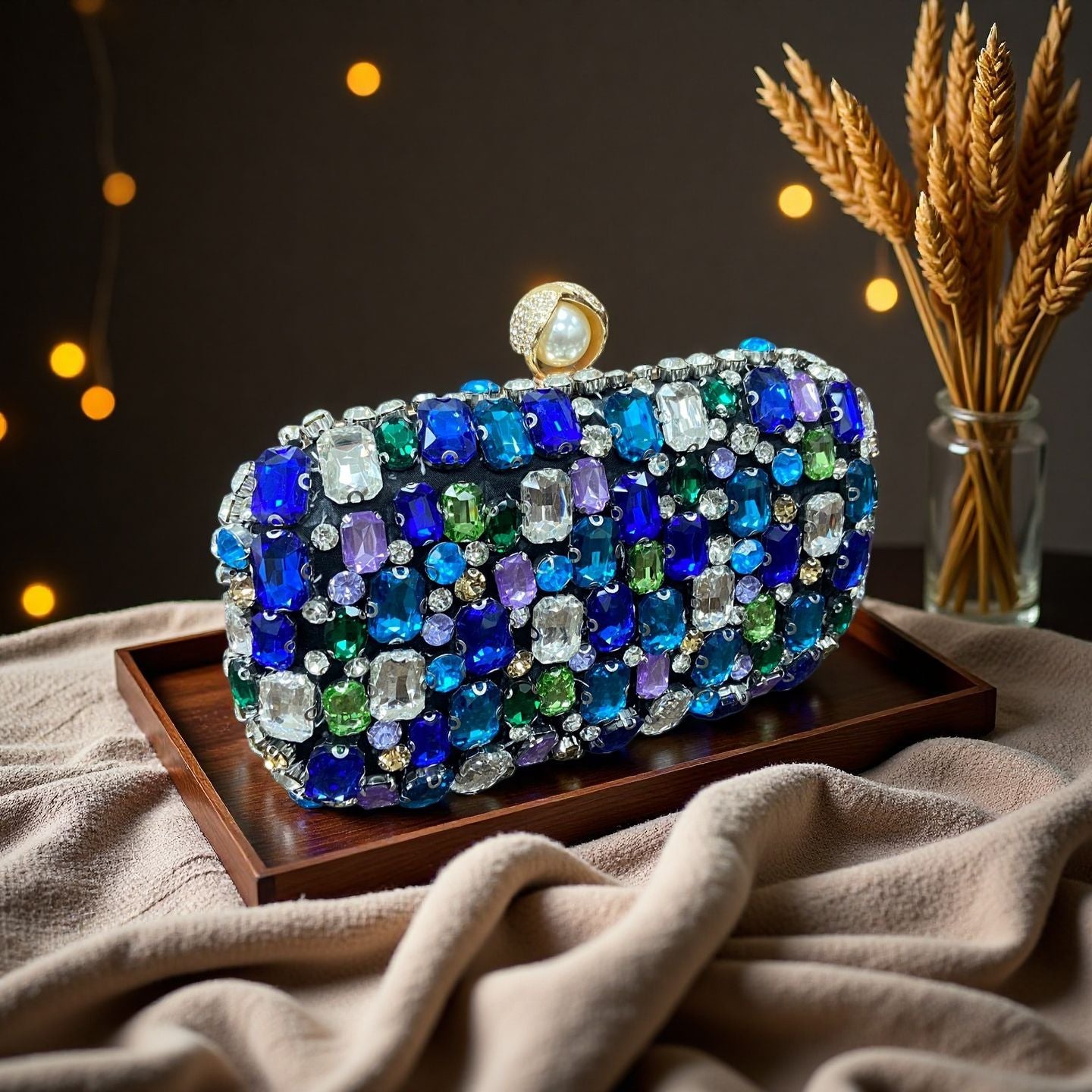 Colorful Rhinestone Shiny Dinner Diamond Banquet Evening Bags