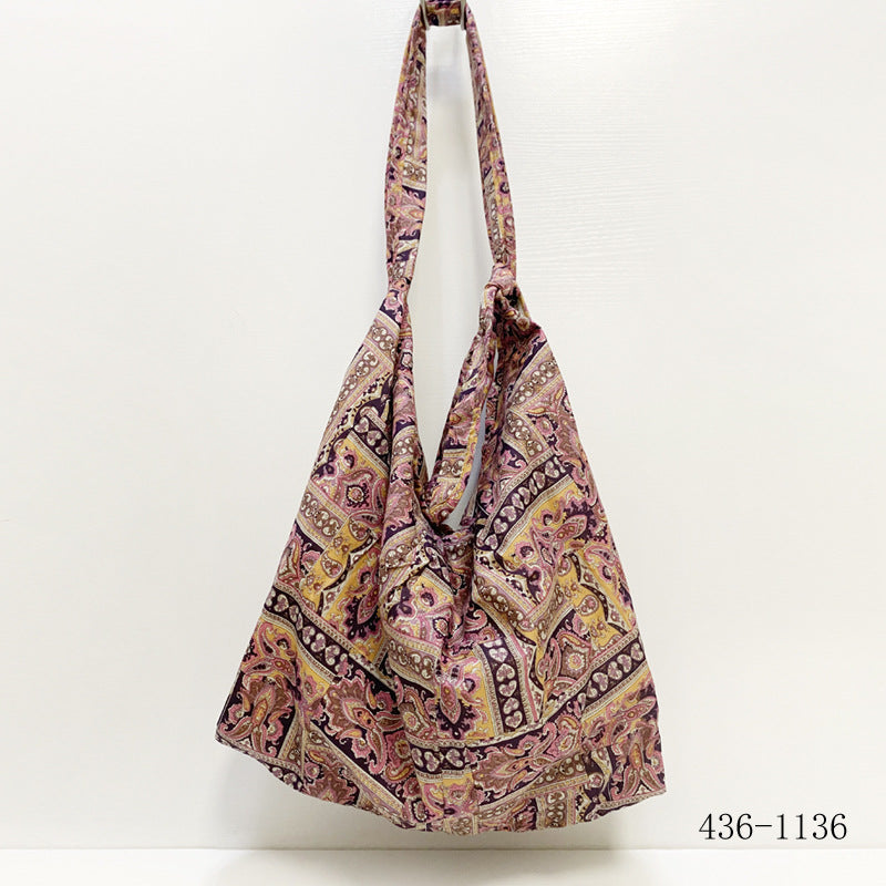 Women's Big Linen Cotton Printed Cloth Can Be Bags