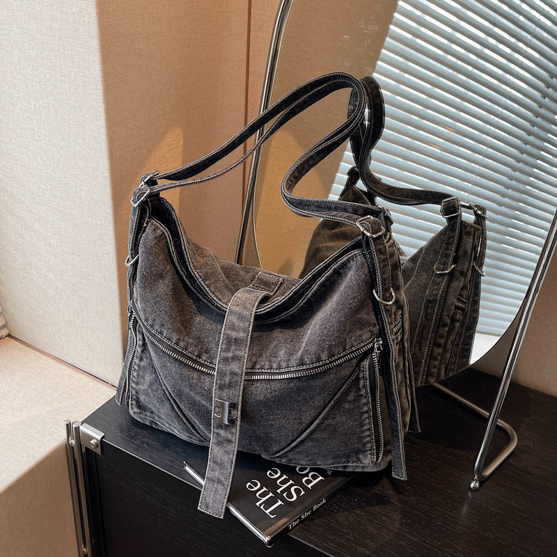 Women's Denim Large Capacity Summer Versatile Class Women's Messenger Bag