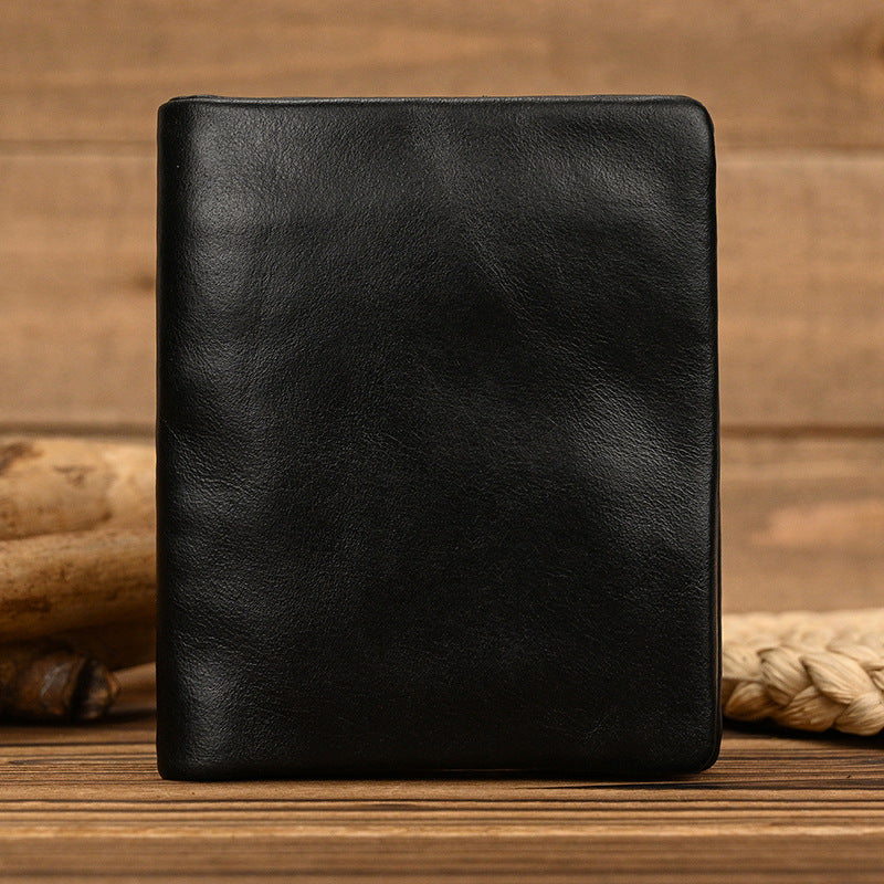 Women's & Men's Genuine Leather Two Fold Multi Slots Men's Wallet