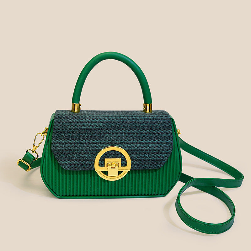 Women's High-grade Portable Korean Trendy Patchwork Box Women's Messenger Bag