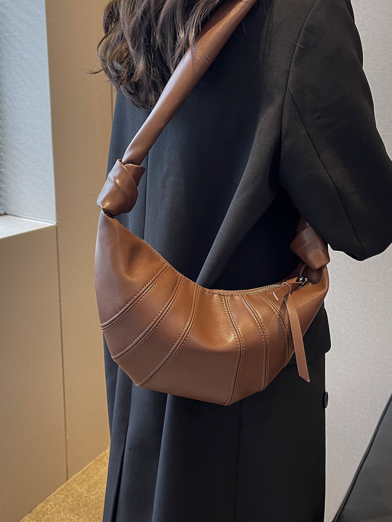 Croissant Kosong Female Sheepskin Texture Niche Idle Style Bags