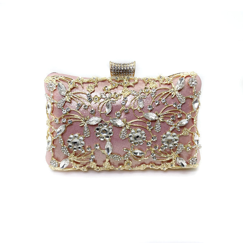 Women's Fashion With Diamonds Banquet Clutch Gift Handbags