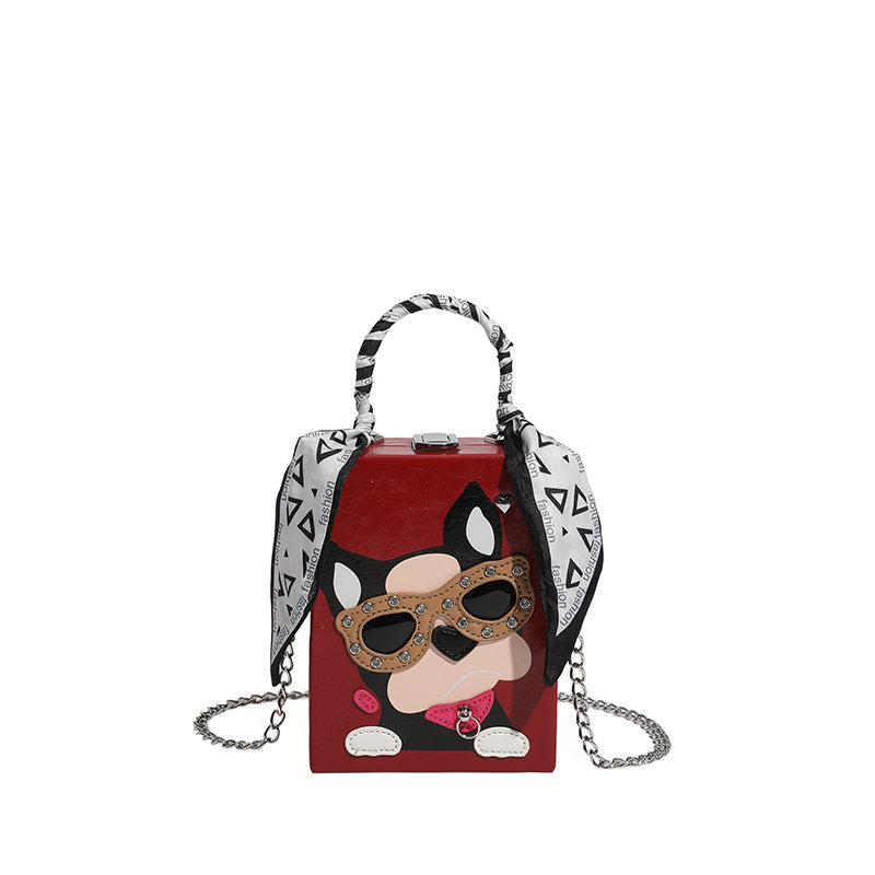 Women's Cartoon Puppy Spring Hard Box Mobile Phone Bags