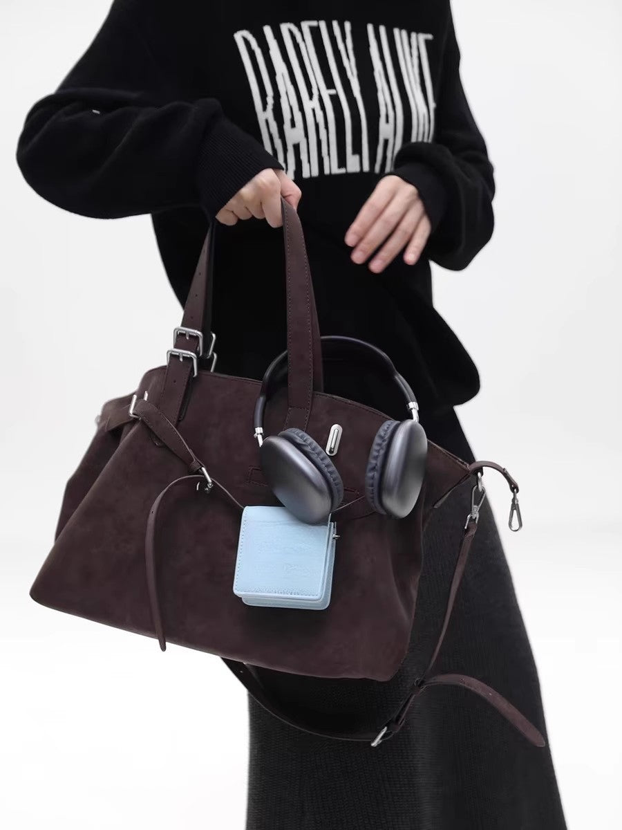 Pretty Suede Brown Modern Large Capacity Bags