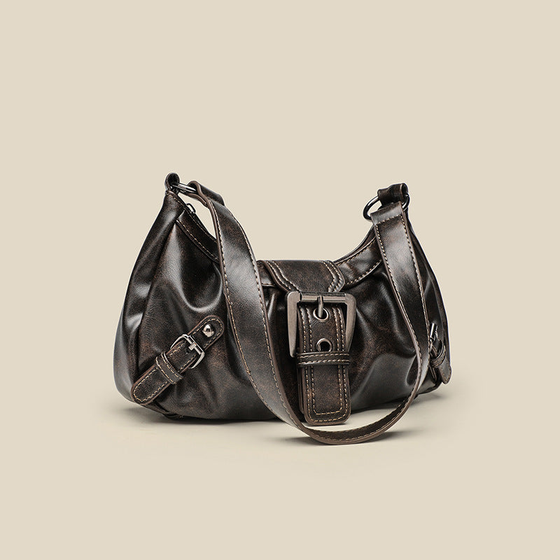 Women's Style American Retro Commuting Elegant Distressed Underarm Women's Messenger Bag
