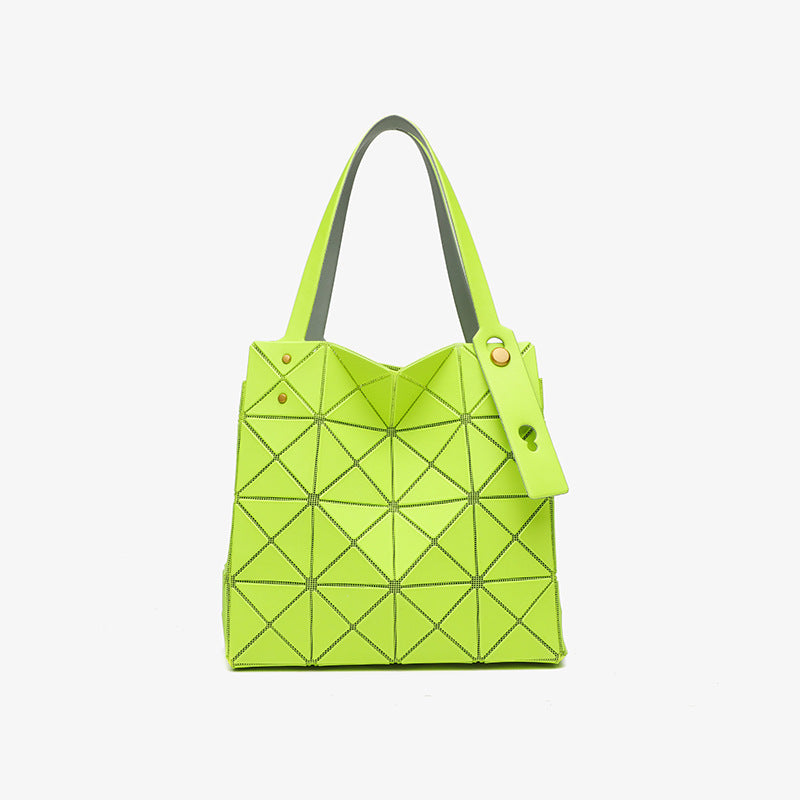 Casual Women's Diamond Geometric Box Portable Tote Bags