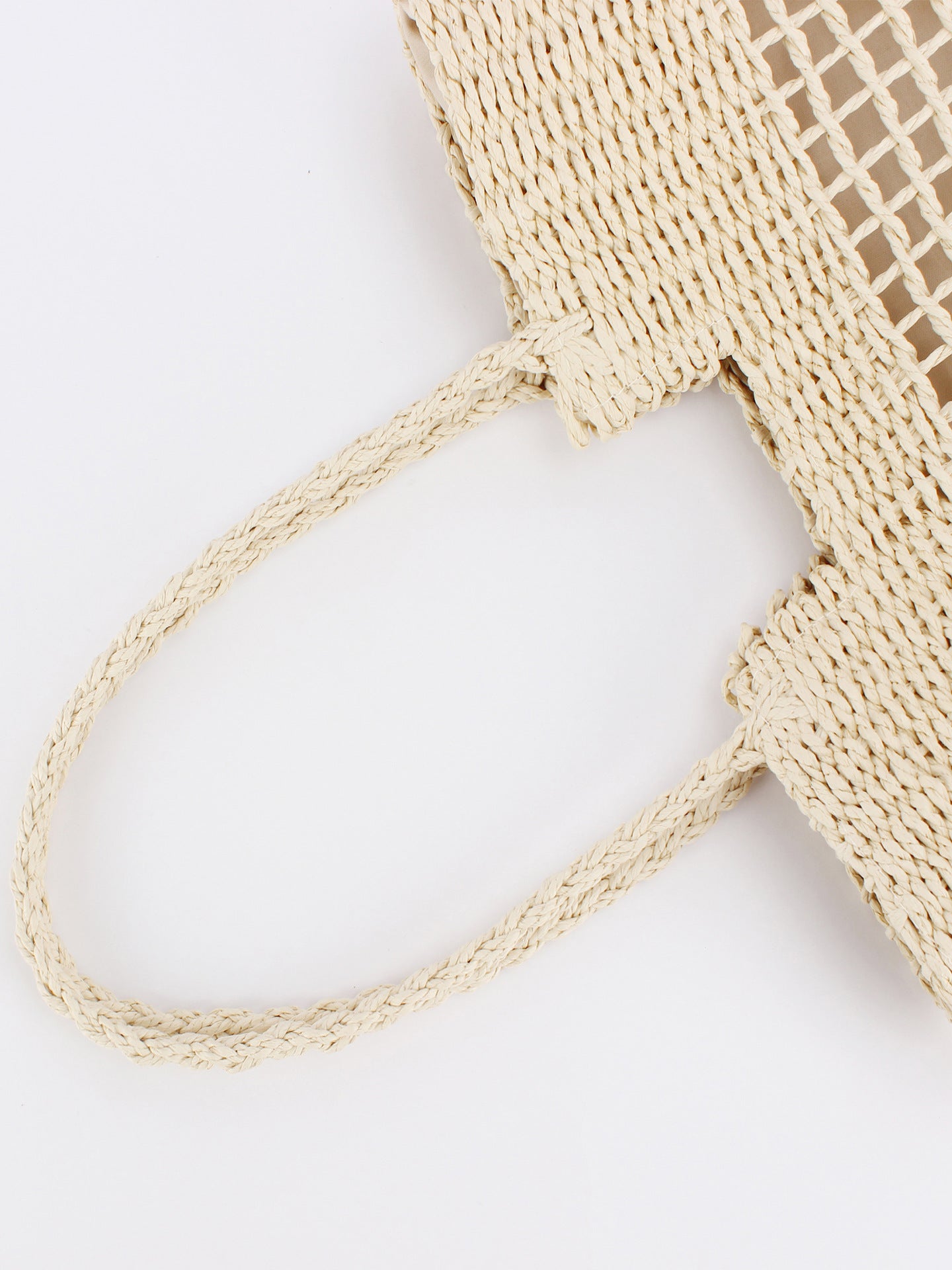 Women's French Hollow Niche Paper String Hand-woven Large Capacity Women's Shoulder Bag