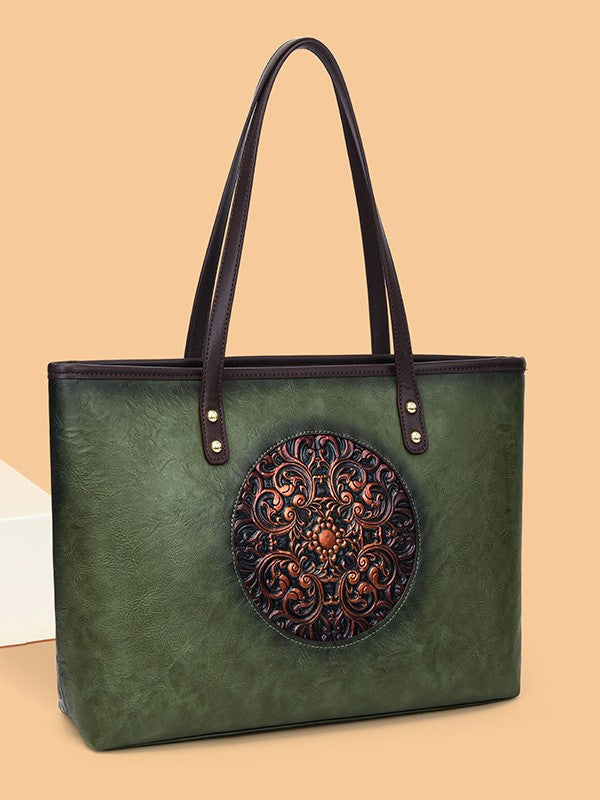 Women's Trendy Retro Fashion Ethnic Style Hand Painted Large Women's Messenger Bag