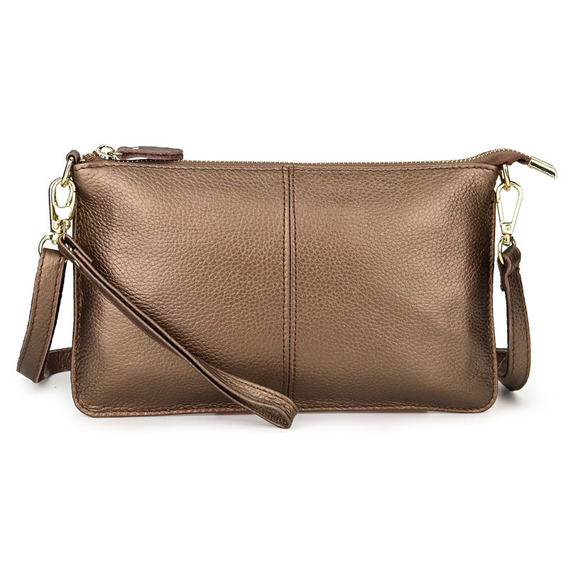Women's Cowhide Fashion Clutch Soft Leather Women's Messenger Bag