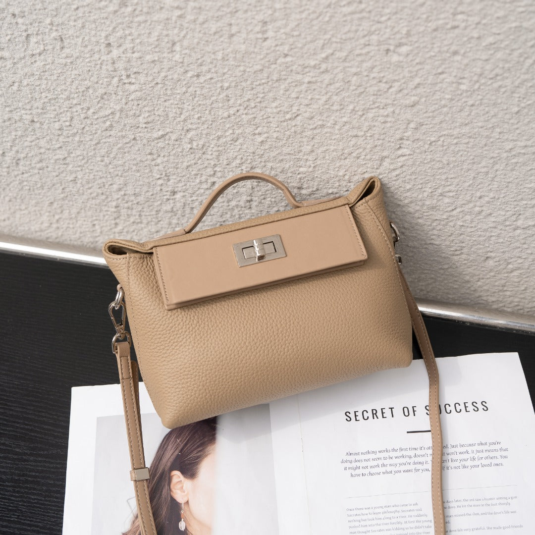 Women's First Layer Cowhide Kelly Versatile Fashion Women's Shoulder Bag