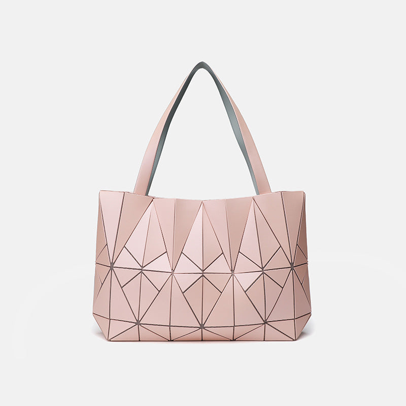 Women's Fashion Rhombus Simple Lotus Leaf Women's Shoulder Bag