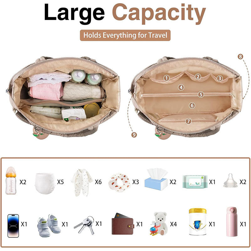 Bottle Storage Foldable Large Capacity Diaper Bags