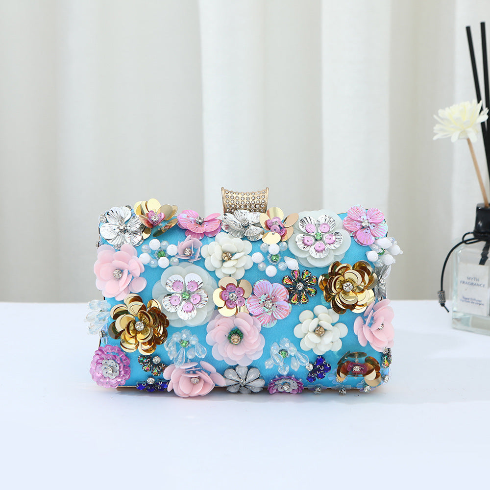 Women's Flowers Fashion Banquet Wedding Niche Dinner Bag
