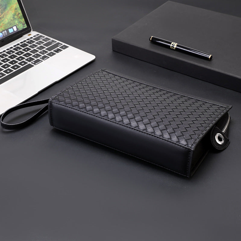 Men's Woven Pattern Large Capacity Business Envelope Bags