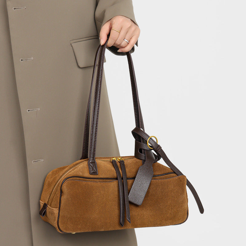 Women's Special Interest Light Luxury Niche Bowling Simple First Layer Bags