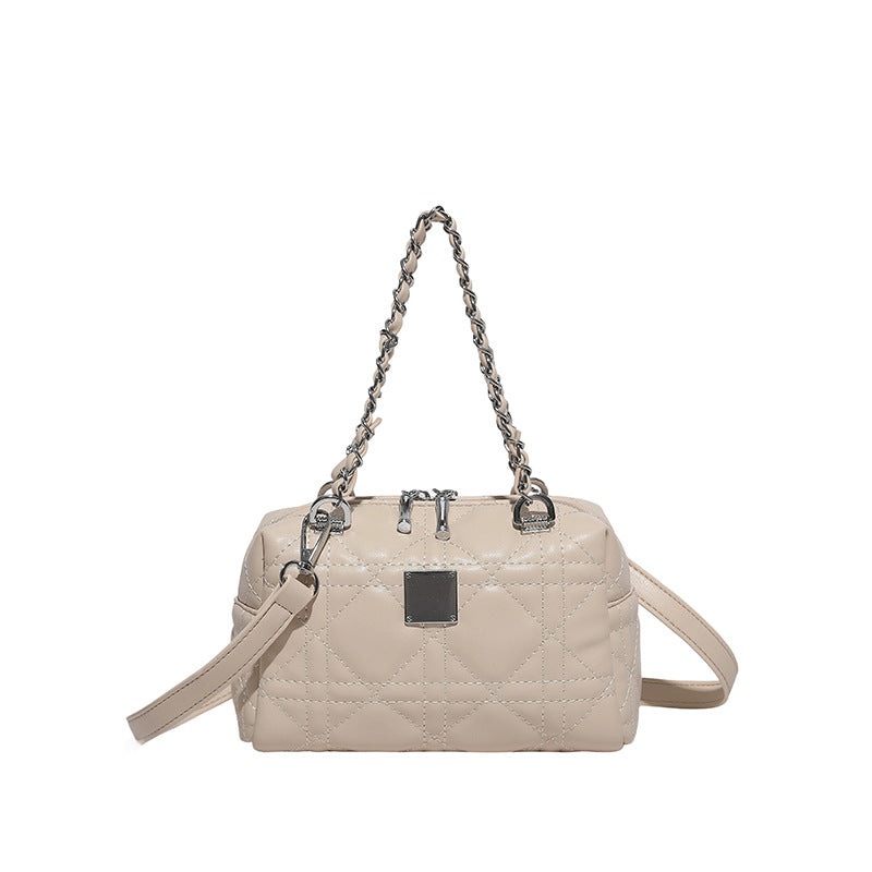 Women's Chain Boston Pillow Fashion Embroidery Thread Women's Handbag