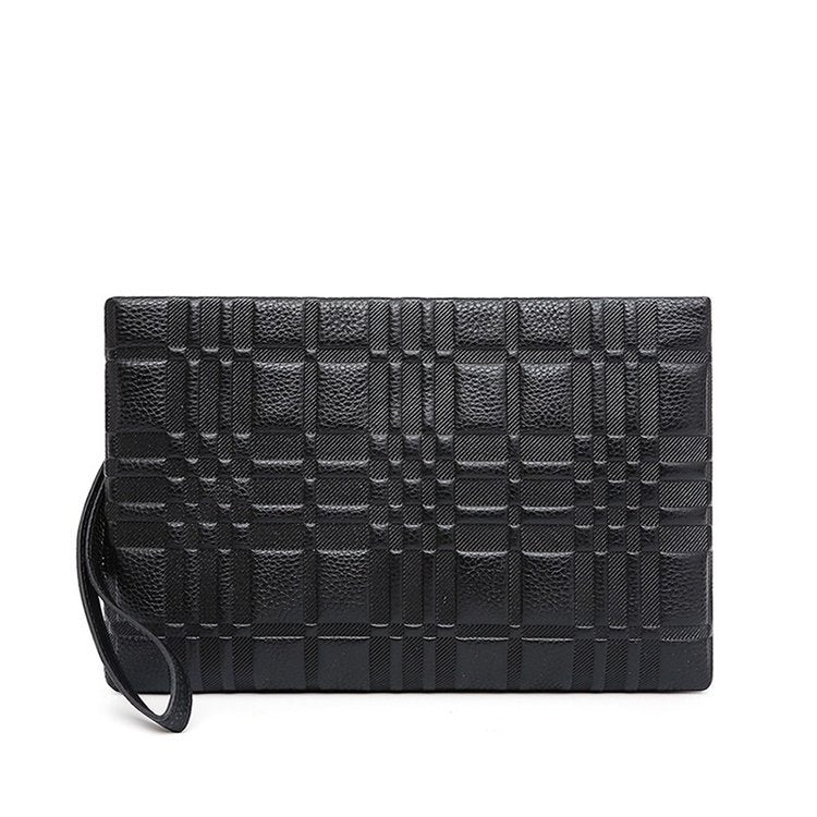 Men's Genuine Leather Calfskin Envelope Soft Underarm Handbags