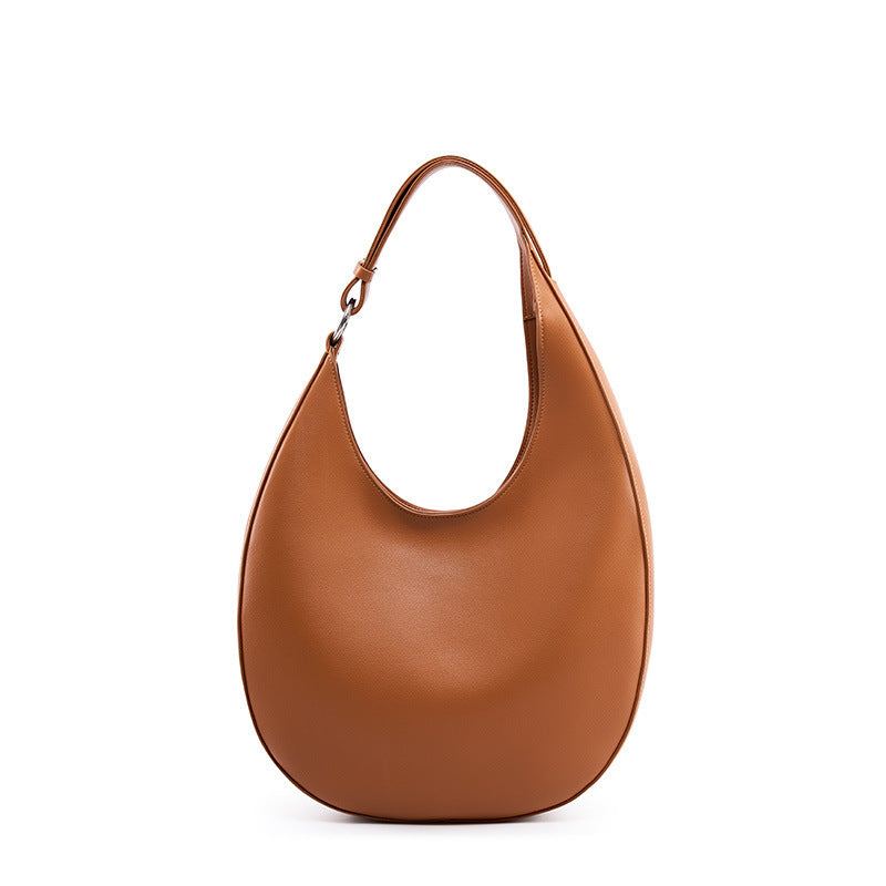 Women's Design Selenodont Semicircle Underarm Genuine Leather Women's Handbag