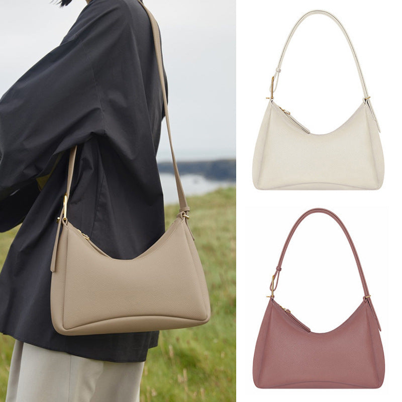 French Niche Spring Cowhide Elegant Leather Bags