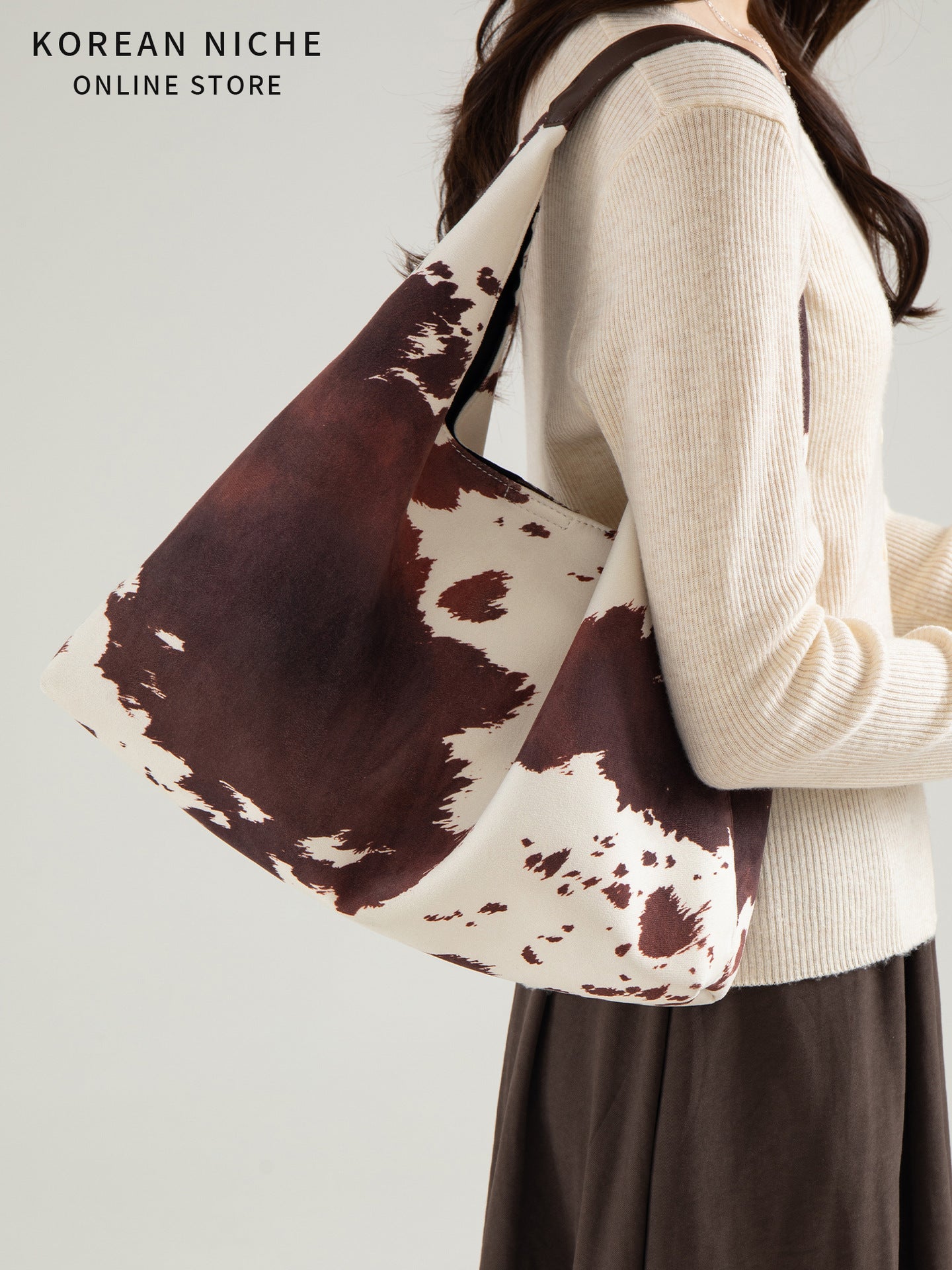 Women's Cows Pattern Niche High Sense Trendy Wild Bags