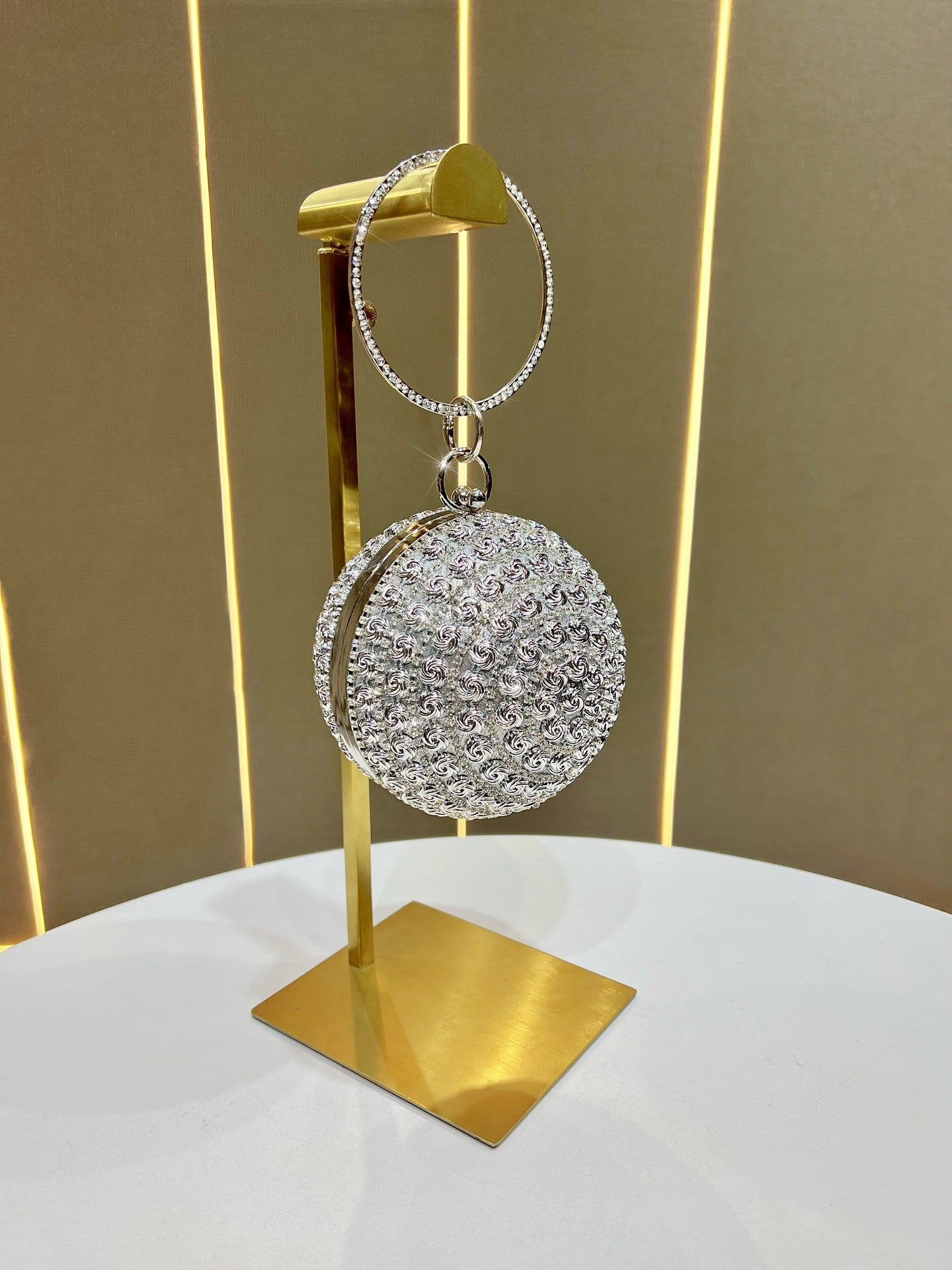 Women's Rose Ball Light Luxury Clutch Fashion Shining Handbags