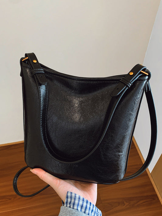 Women's Spring Korean Niche Design Large Capacity Solid Color Bags