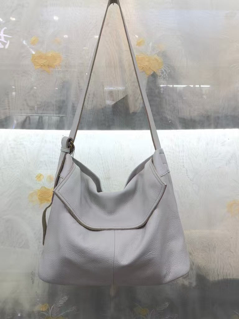Women's Natural Fall Soft Leather Lazy Big Bags
