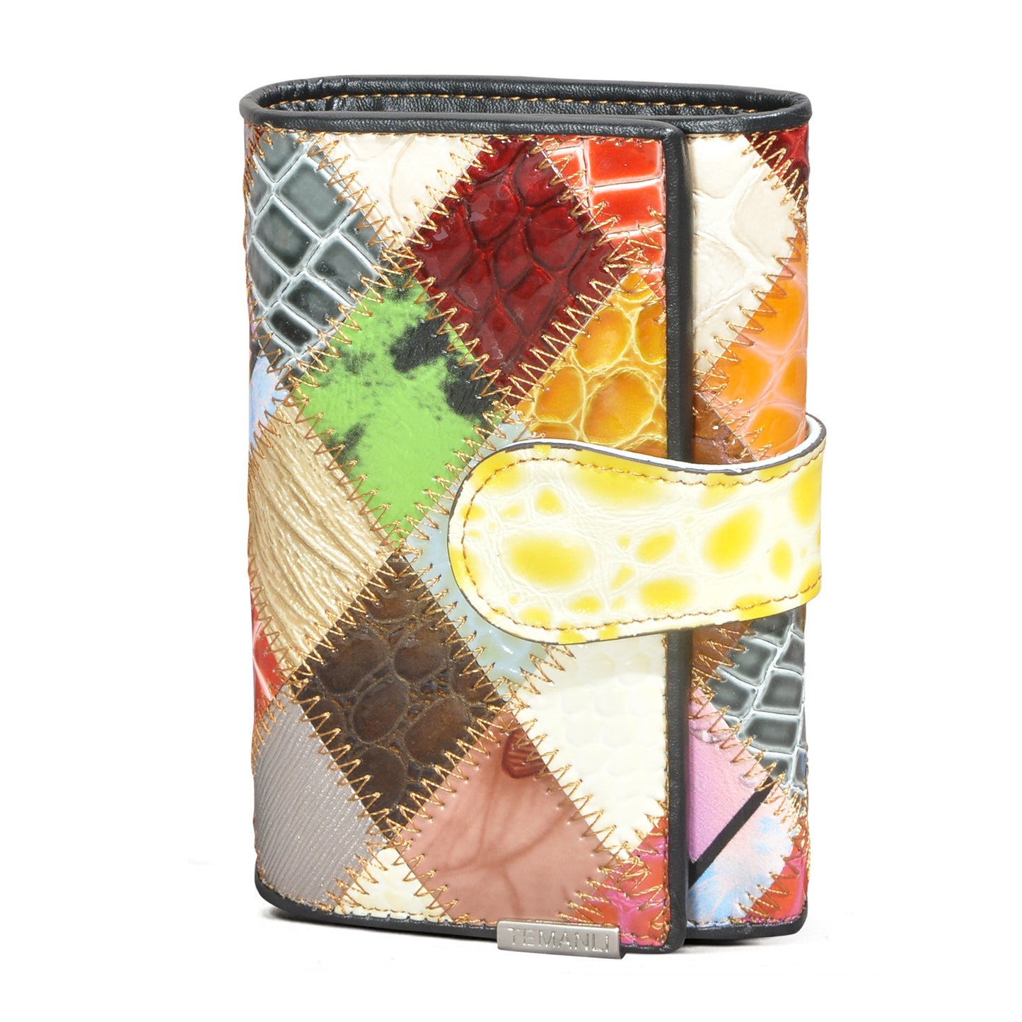 Women's First Layer Cattlehide Leather Fashion Advanced Stitching Practical Multiple Slots Ladies Wallet