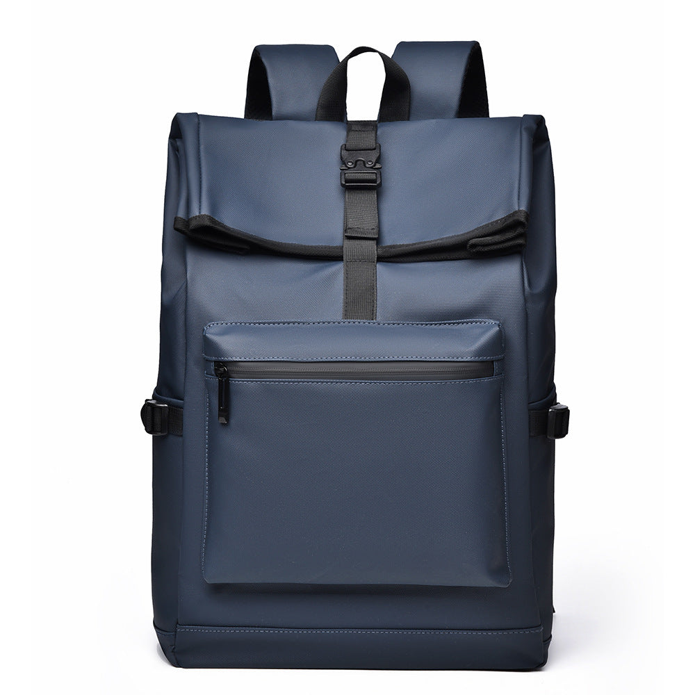 Men's Simple Trendy Cool Solid Color Computer Office Business Backpack