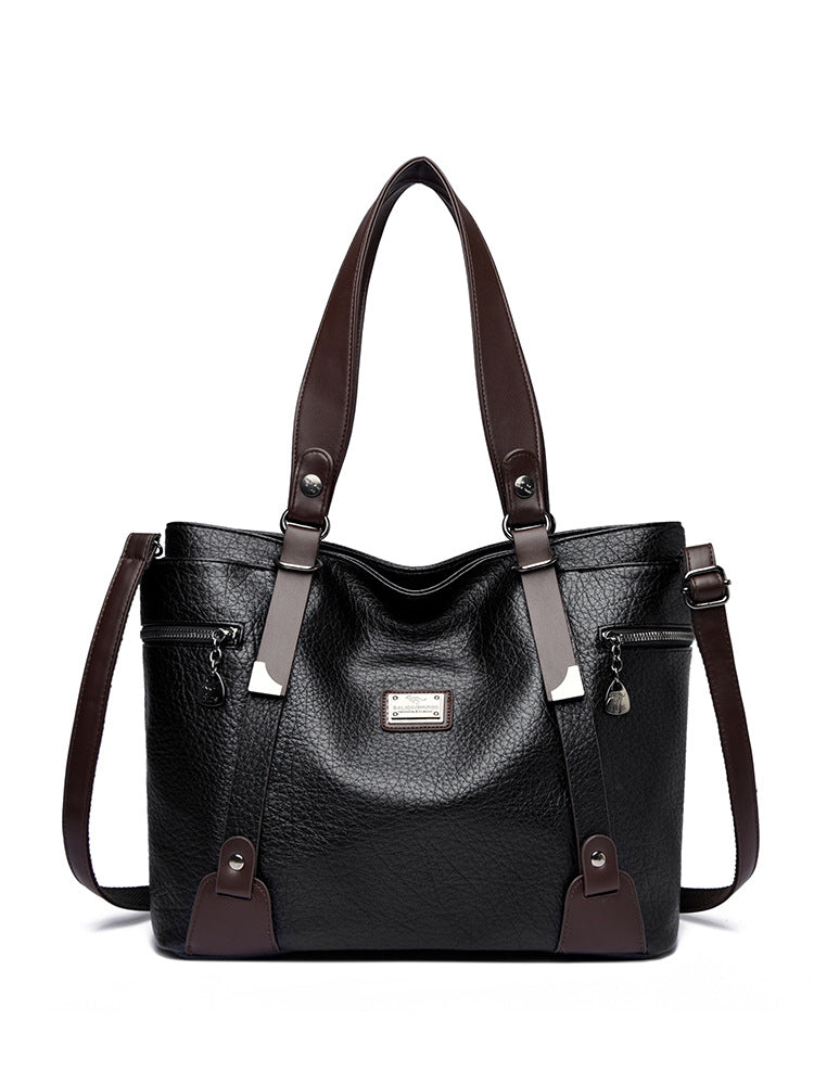 Women's Soft Leather Leisure Commute Mom Women's Messenger Bag