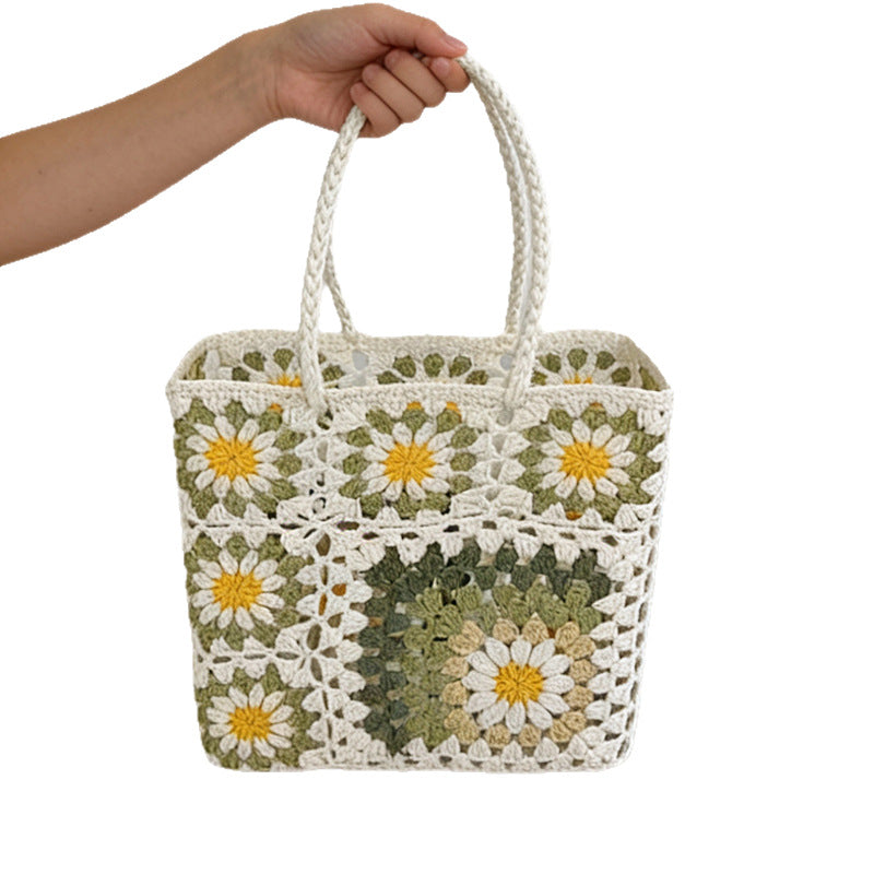 Woven Minority Fashion Retro Easy Matching Contrast Color Bags