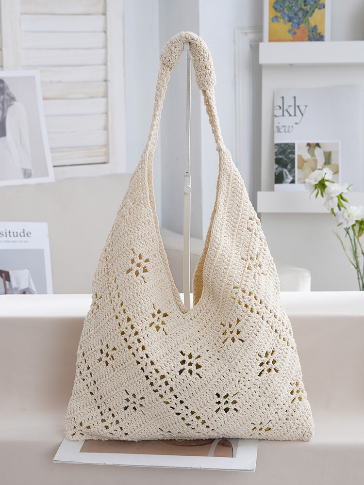 Women's Flower Woven Hand-woven Daisy Straw Seaside Women's Shoulder Bag