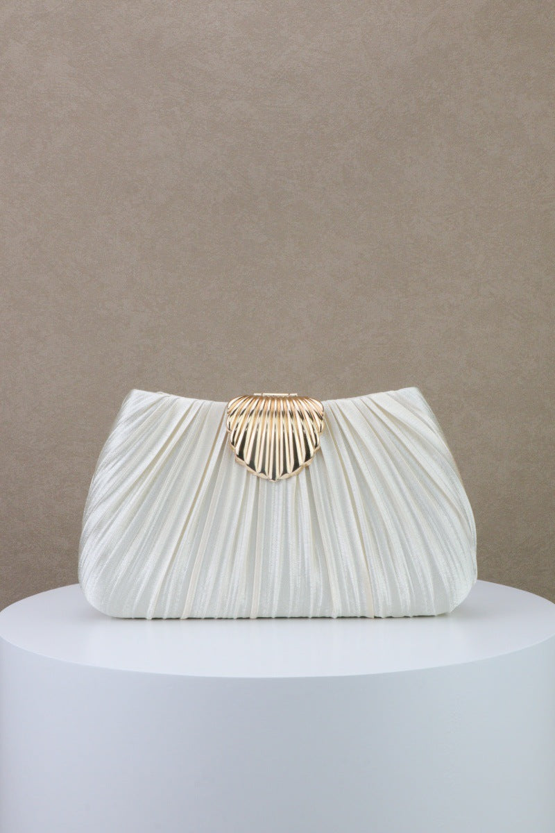 Steel Casing Satin Pleated Banquet Dress Dinner Bag