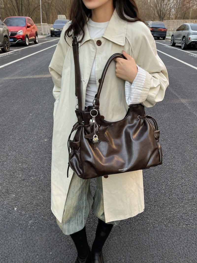 Women's Underarm High-grade Large Capacity Soft Leather Bags