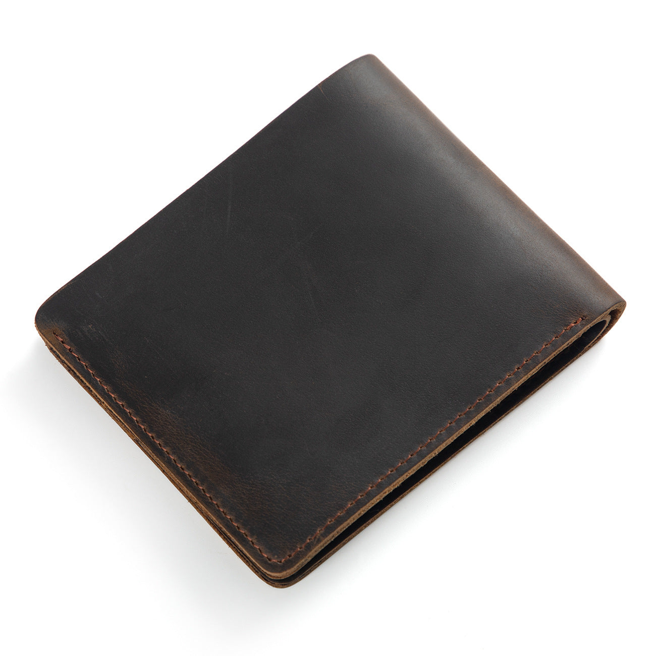 Men's Business Vintage Genuine Leather 2 Fold Bags