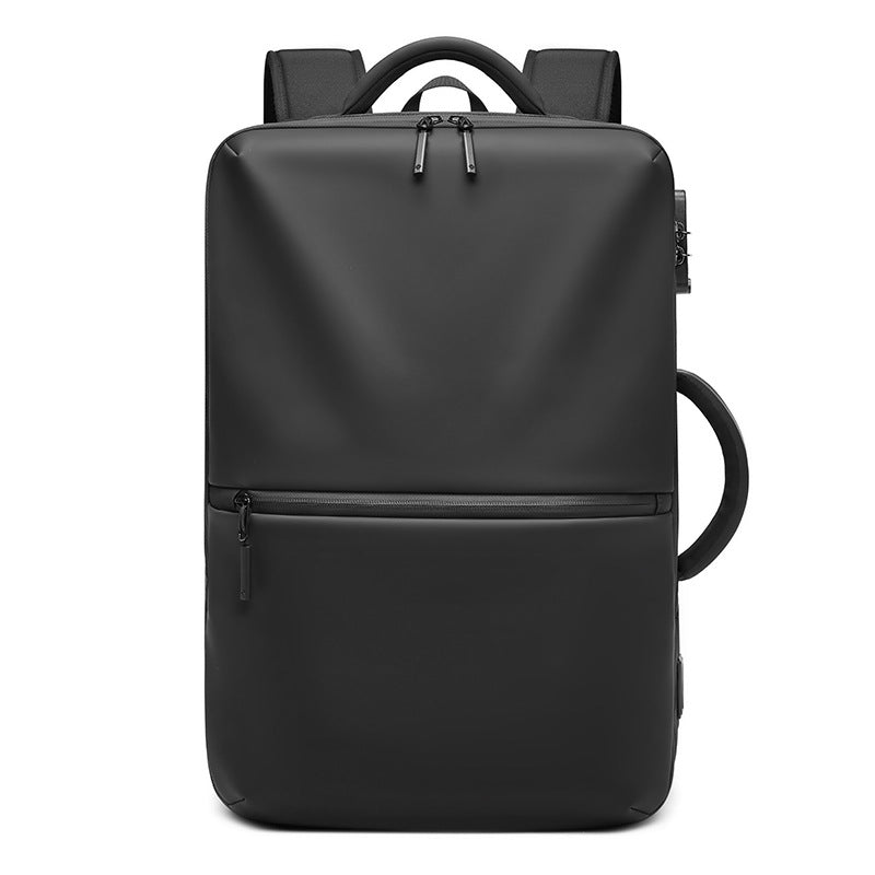 Men's High Texture Glossy Waterproof Commute Large Capacity Backpacks