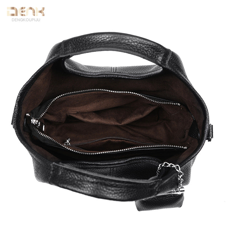 Women's First Layer Cowhide Fashion Commuter Large Capacity Handbags