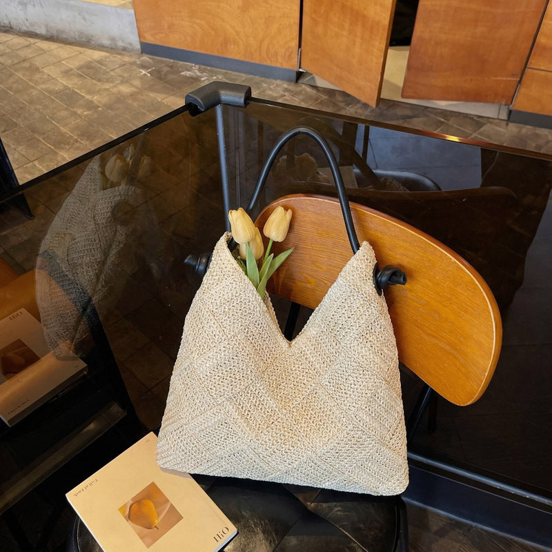Women's Cotton Woven Sweet Beach Trip Hand-woven Bags