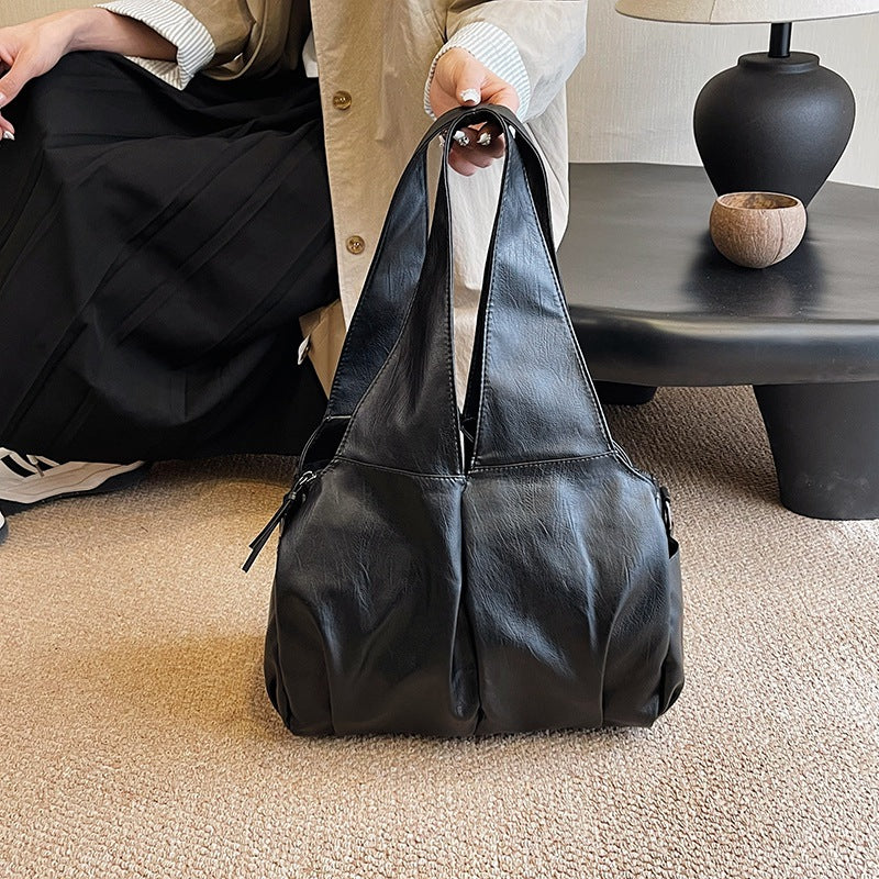Women's Large Capacity Soft Surface Retro Tote Bag