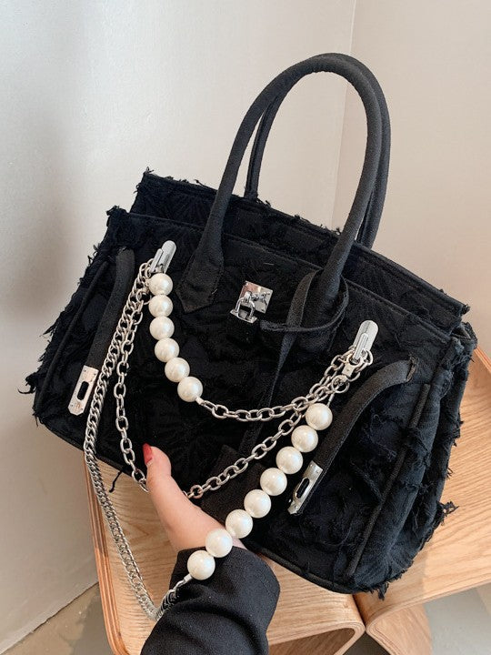 Women's Kelly Exquisite Pearl Chain Commuting Women's Handbag