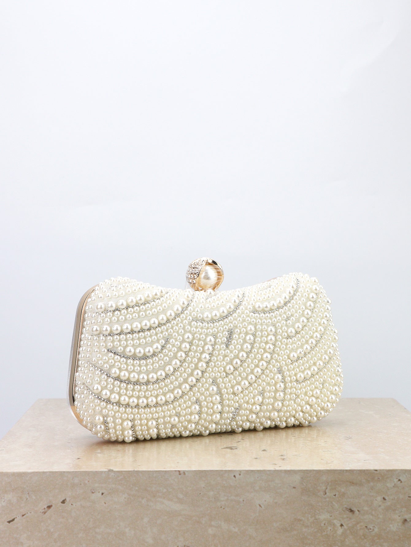 Women's Exquisite Party Banquet Pearl Clutch Beaded Dinner Bag