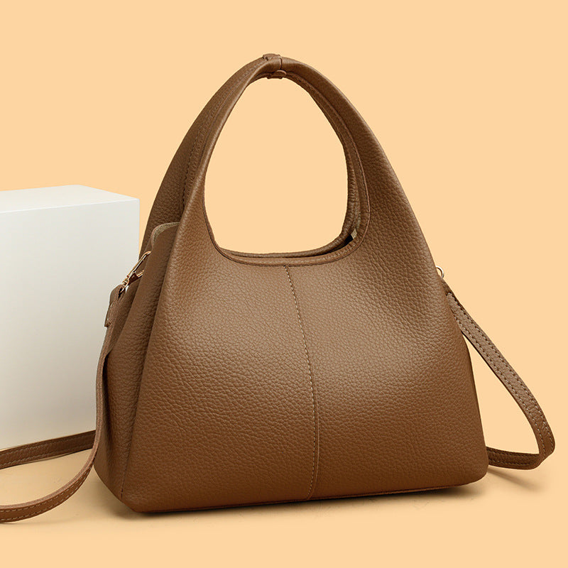 Women's Soft Leather High-grade Pattern Texture Large Women's Shoulder Bag