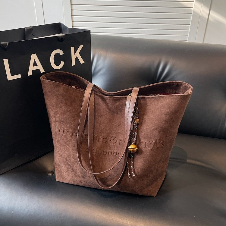 Women's Leisure Commute Large Capacity Minimalist Suede Women's Shoulder Bag